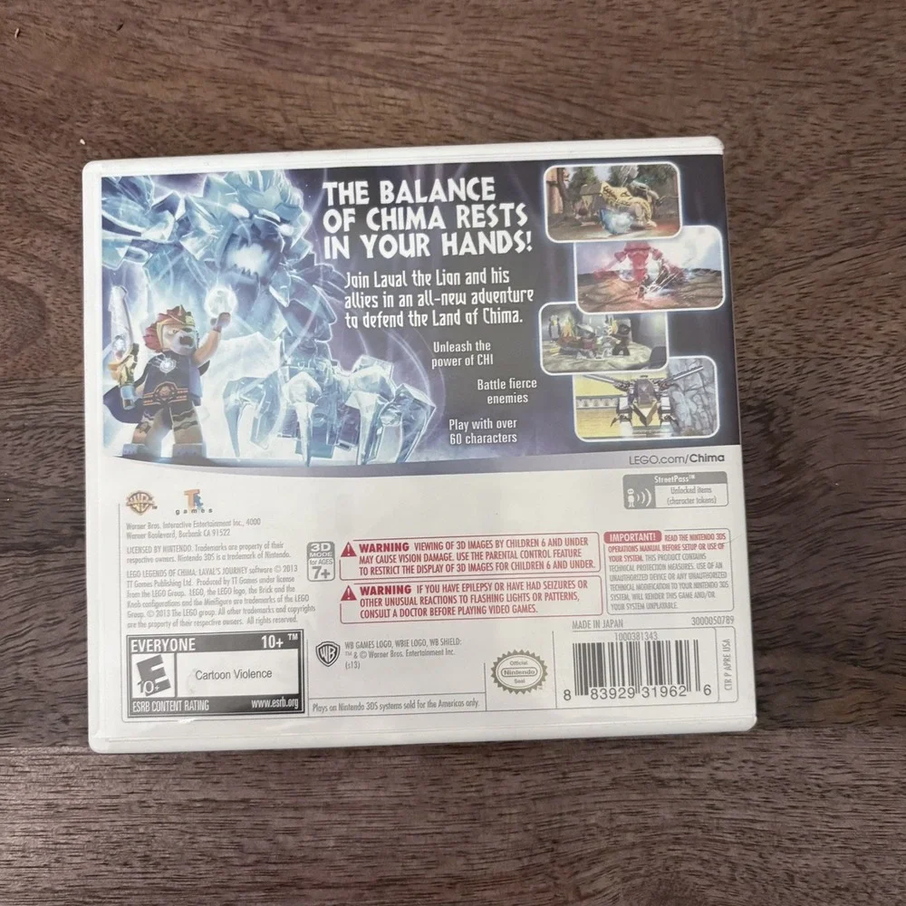 LEGO Legends of Chima: Laval's‎ Journey Nintendo 3DS, 2013 2D & 3D Complete DS